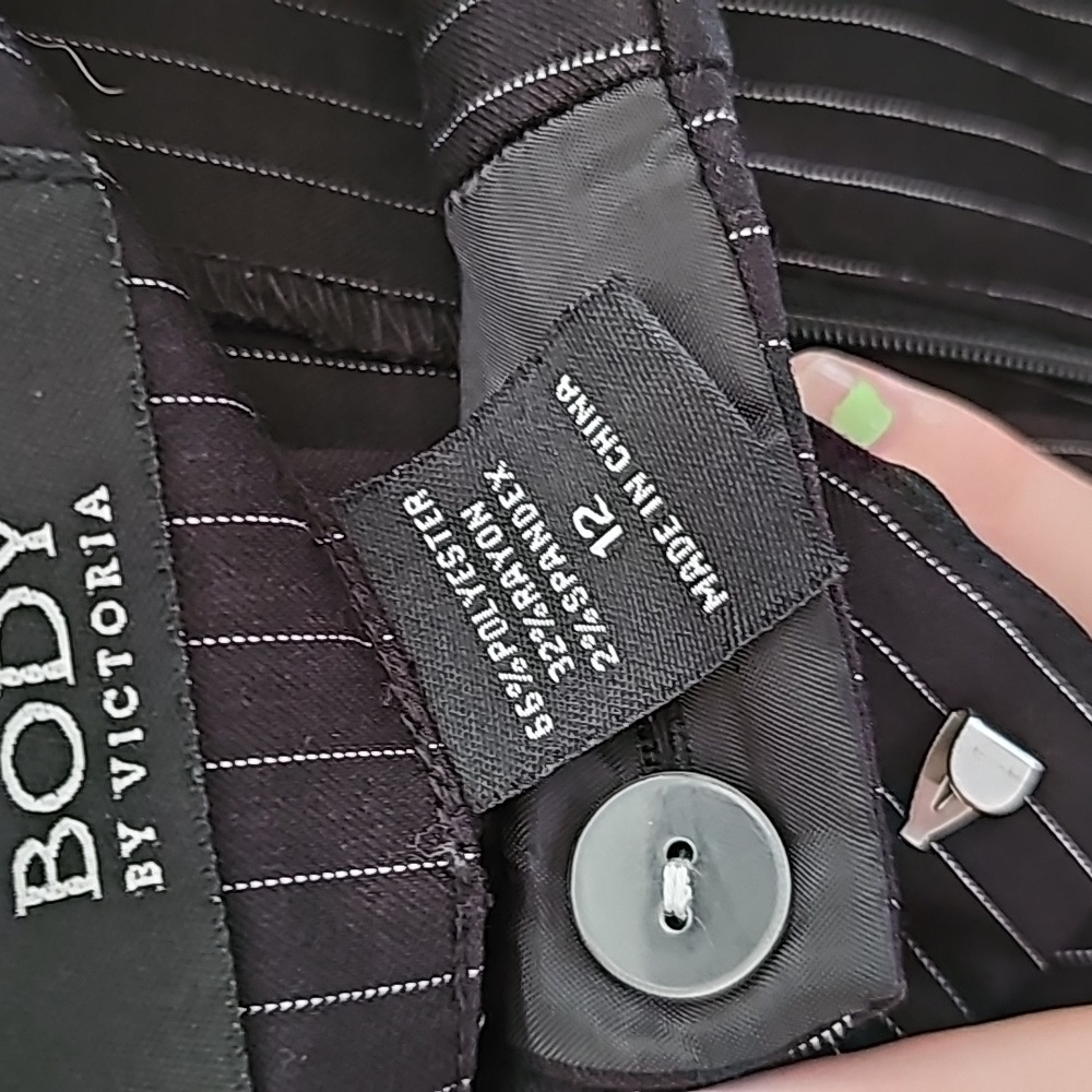 Black Pinstripe Pants - Picture 5 of 5